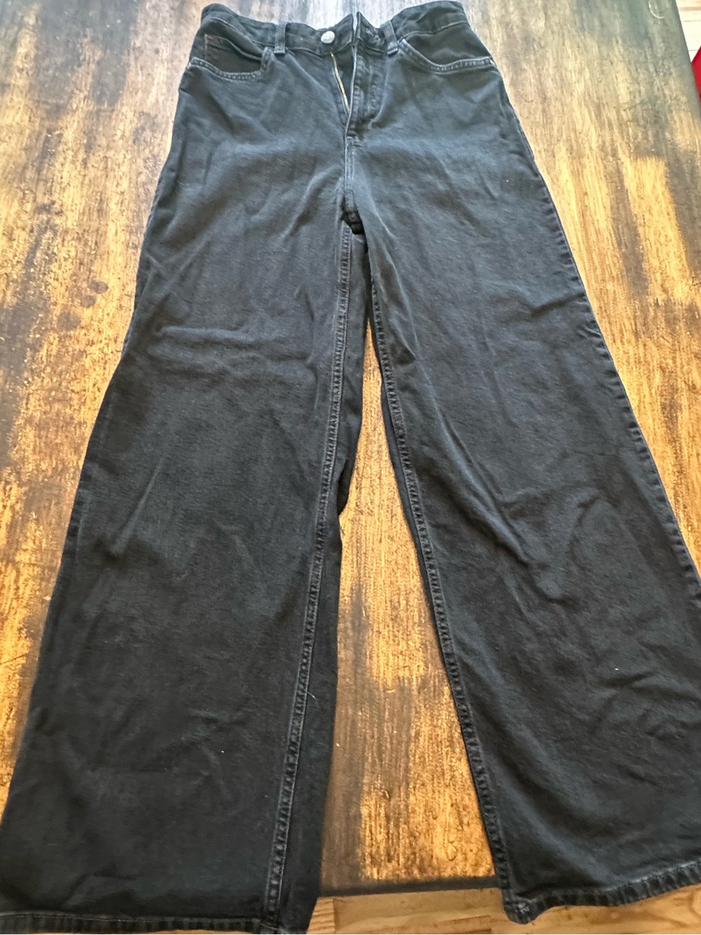 Lee Black Wide-Leg High Rise Jeans